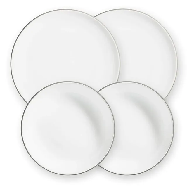 gmundner-keramik-dinner-for-two-classic-geschirrset-grauer-rand-2-personen-set-h image 1
