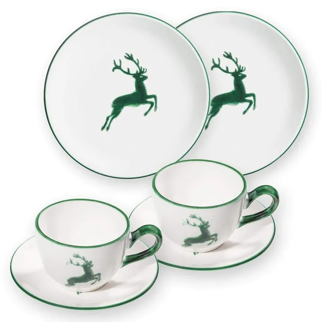 gmundner-keramik-gr-ner-hirsch-breakfast-for-two-geschirrset-6-teilig image 1