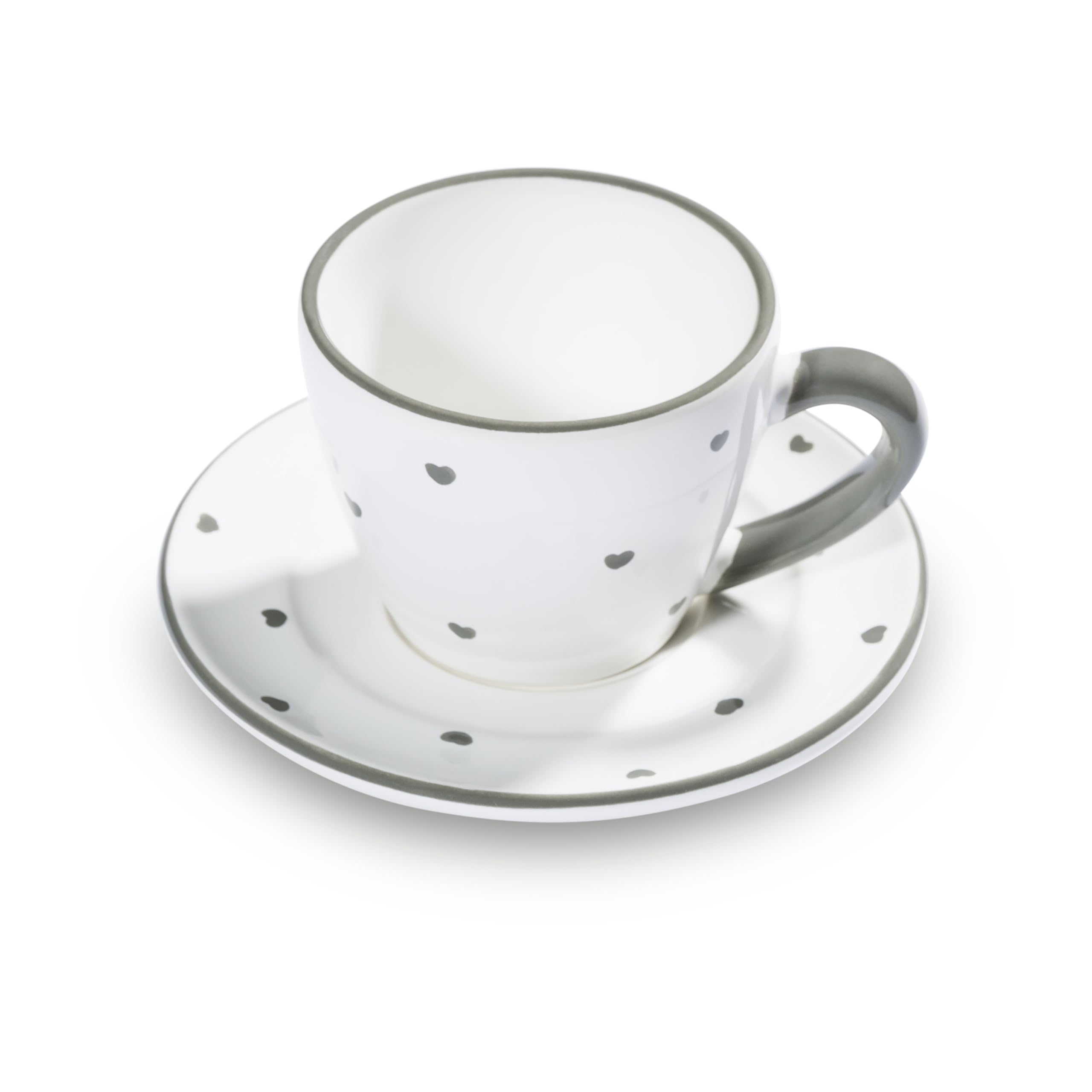 gmundner-keramik-herzerl-grau-espresso-for-you-gourmet-geschirrset-handgemacht-i image 2