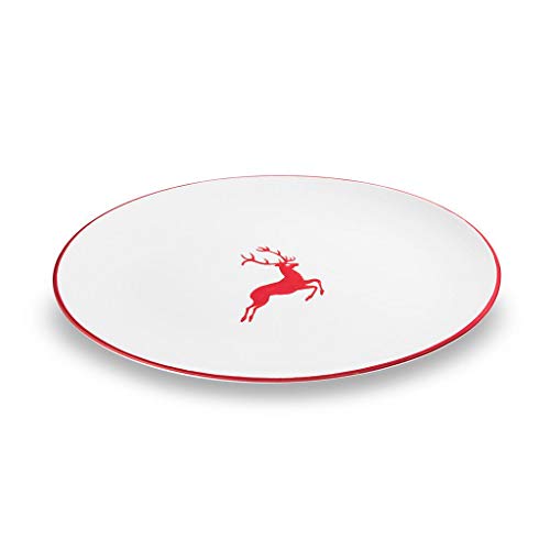 gmundner-keramik-platte-oval-33-x-26-cm-rubinroter-hirsch image 3