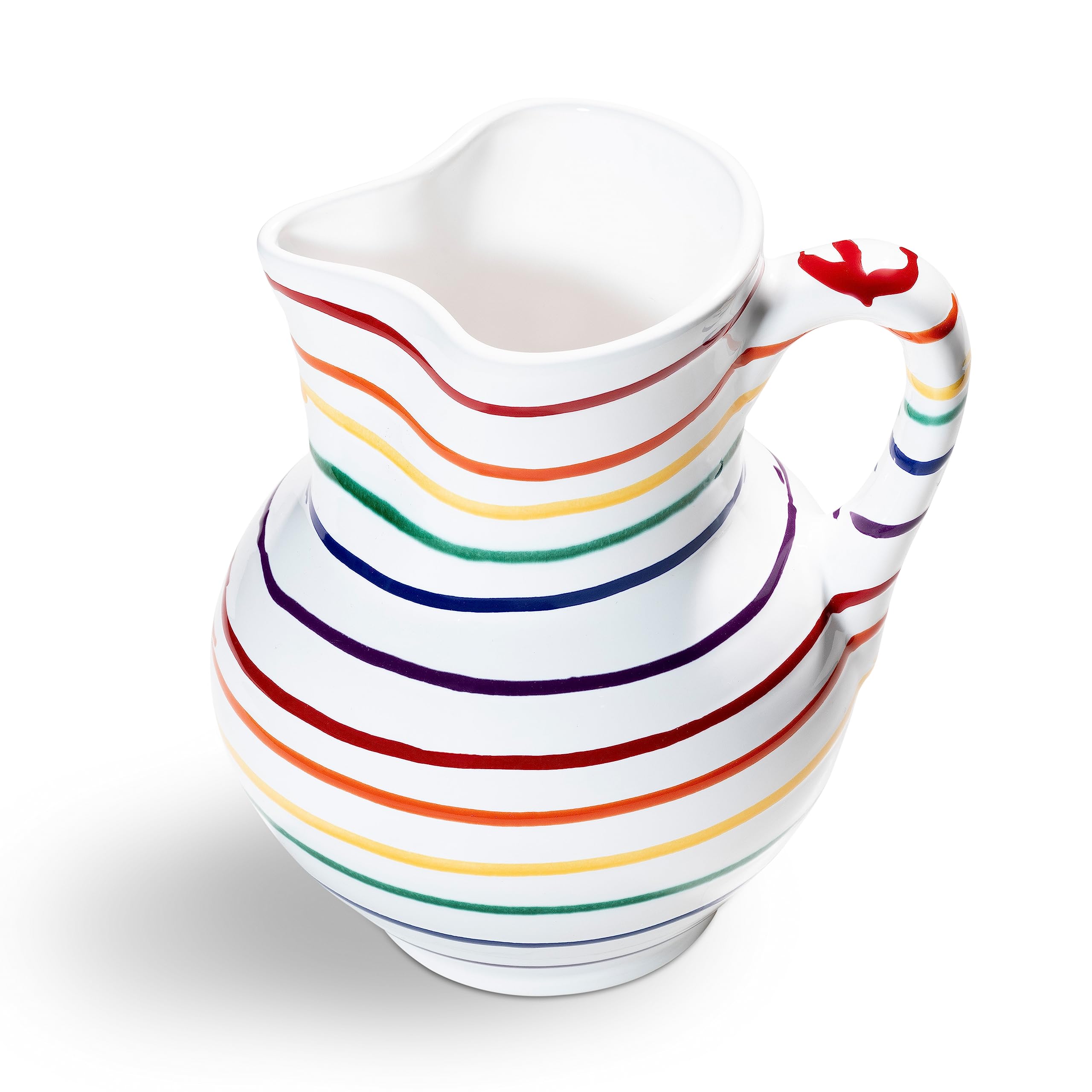 gmundner-keramik-krug-wiener-form-1-liter-regenbogen image 1