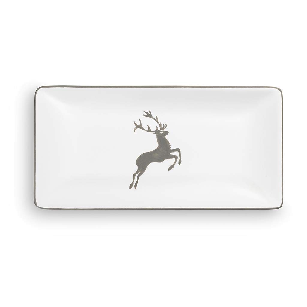 gmundner-keramik-snackschale-grauer-hirsch-22-x-11-cm-handgemacht-in-sterreich image 2