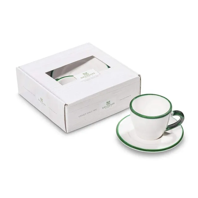 gmundner-keramik-espresso-for-you-gourmet-geschirrset-gr-ner-rand image 1