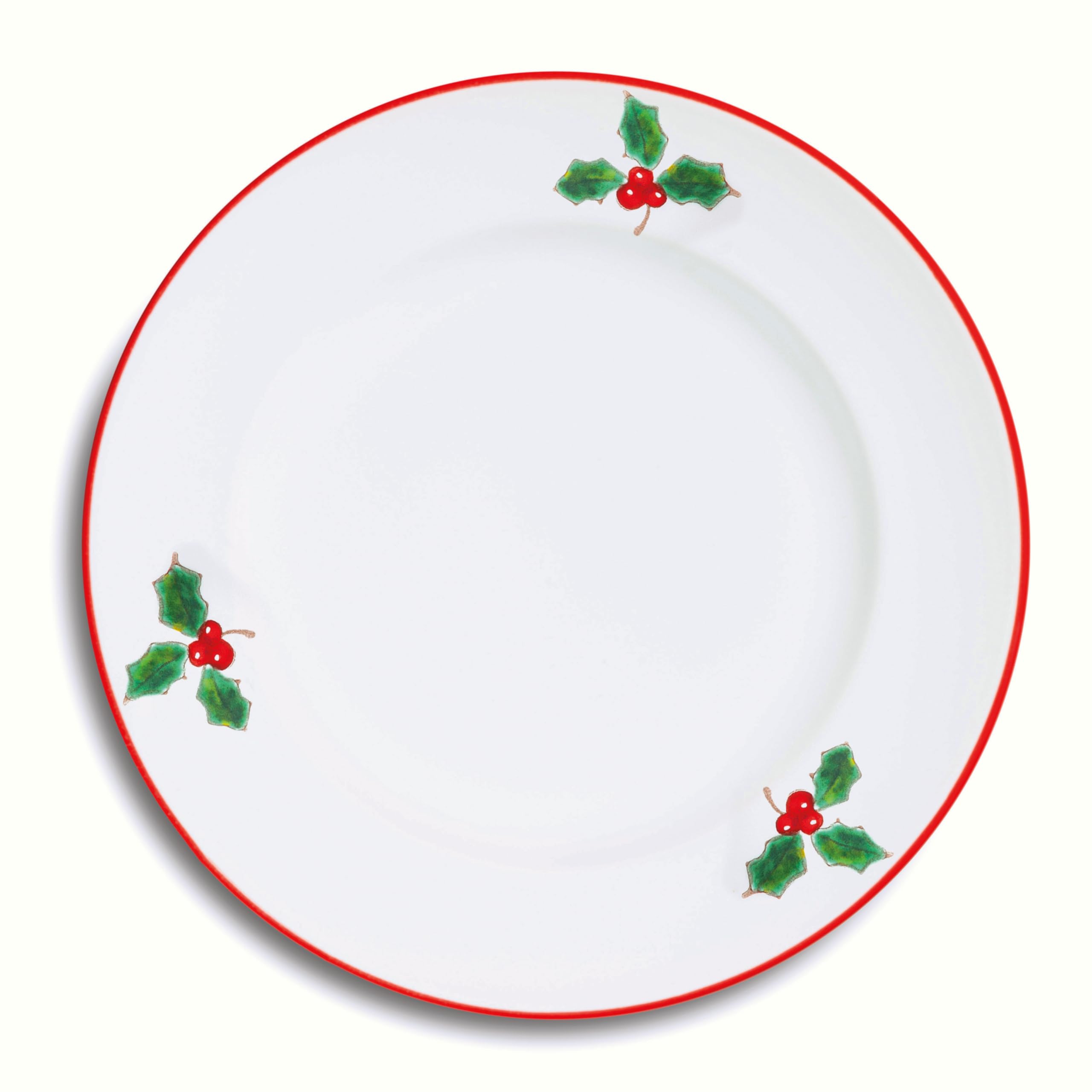 gmundner-keramik-winterbeere-rubinroter-rand-speiseteller-gourmet-27-cm-handgema image 2