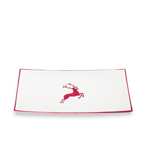 gmundner-keramik-platte-rechteckig-30-x-20-cm-bordeauxroter-hirsch image 3