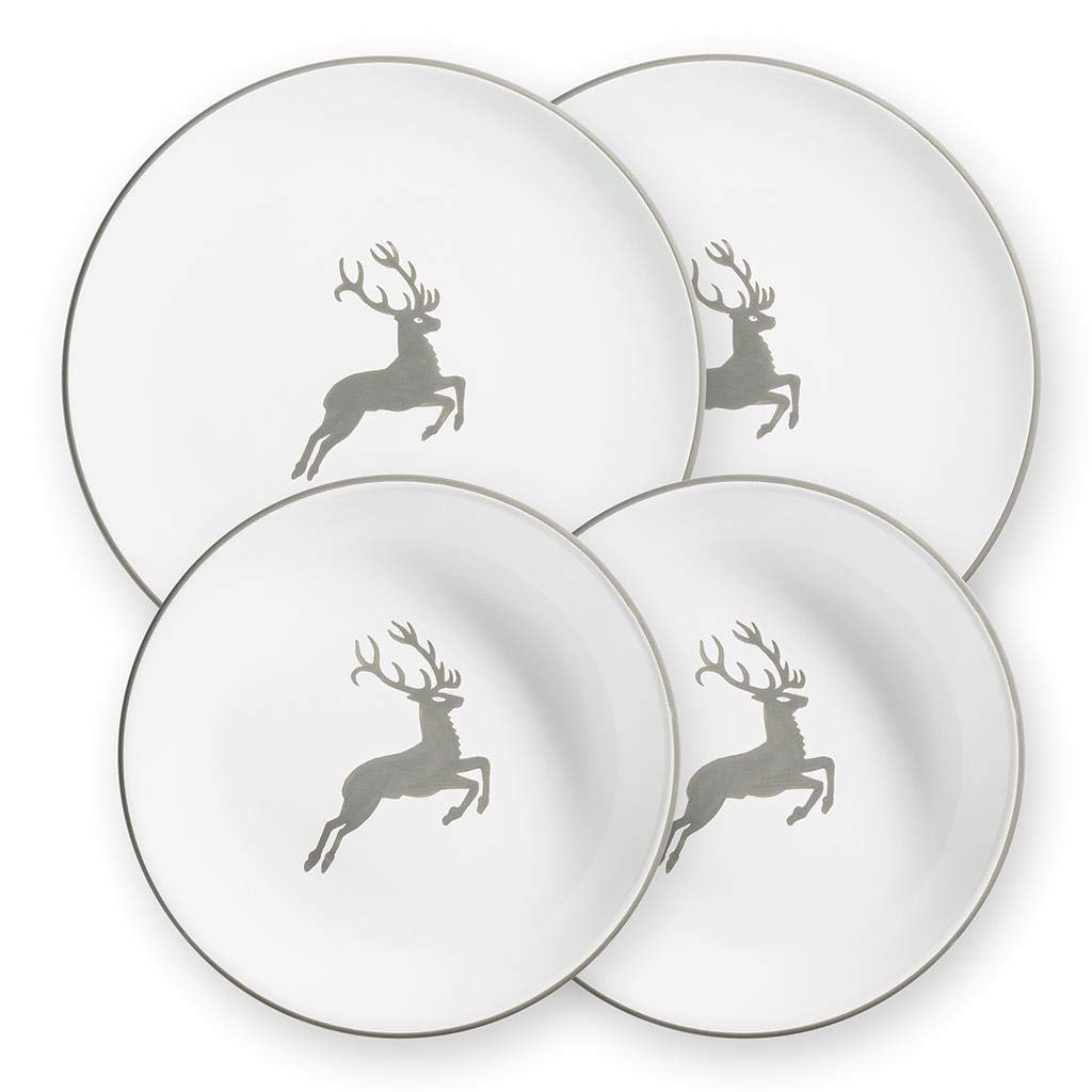 gmundner-keramik-dinner-for-two-classic-geschirrset-grauer-hirsch-4-teilig-2-sup image 1