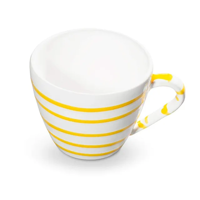 gmundner-keramik-cappuccino-tasse-gourmet-0-16-liter-gelbgeflammt image 1