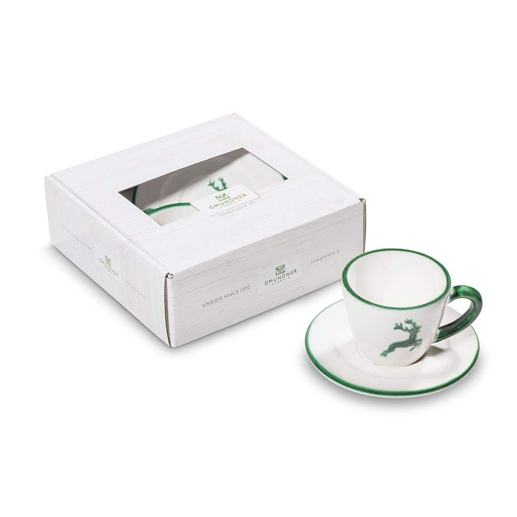 gmundner-keramik-espresso-for-you-gourmet-geschirrset-gr-ner-hirsch-2-teilig-han image 1
