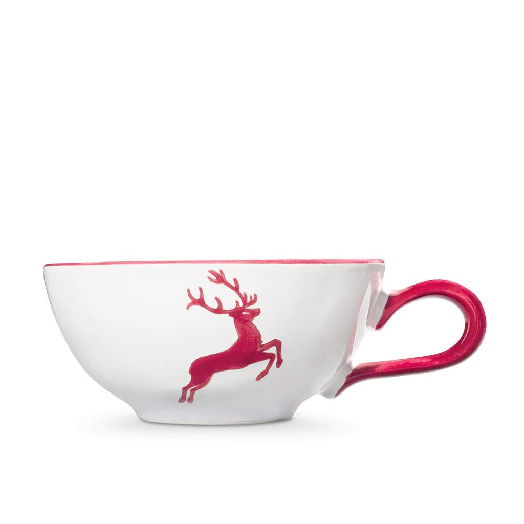 gmundner-keramik-teetasse-bordeauxroter-hirsch-170-ml-handgemachte-keramik-aus-s image 2