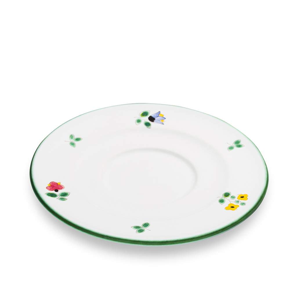 gmundner-keramik-unterteller-cappuccino-gourmet-14-cm-streublumen-handgemacht-in image 1