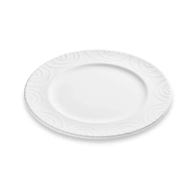 gmundner-keramik-speiseteller-gourmet-27-cm-wei-geflammt image 1