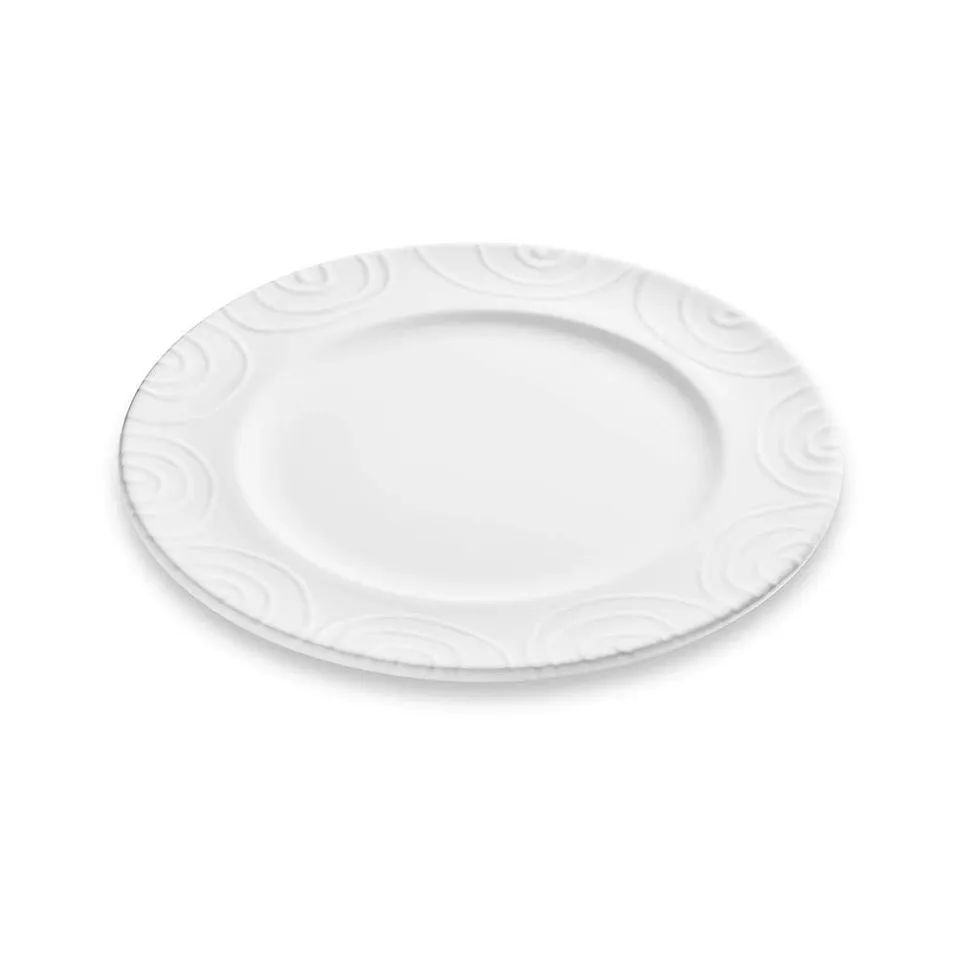 gmundner-keramik-speiseteller-gourmet-27-cm-wei-geflammt image 1