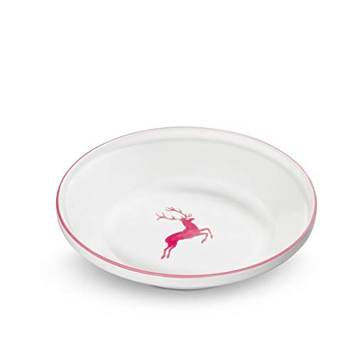 gmundner-keramik-reifsch-ssel-ohne-henkel-bordeauxroter-hirsch-28-cm-handgemacht image 4