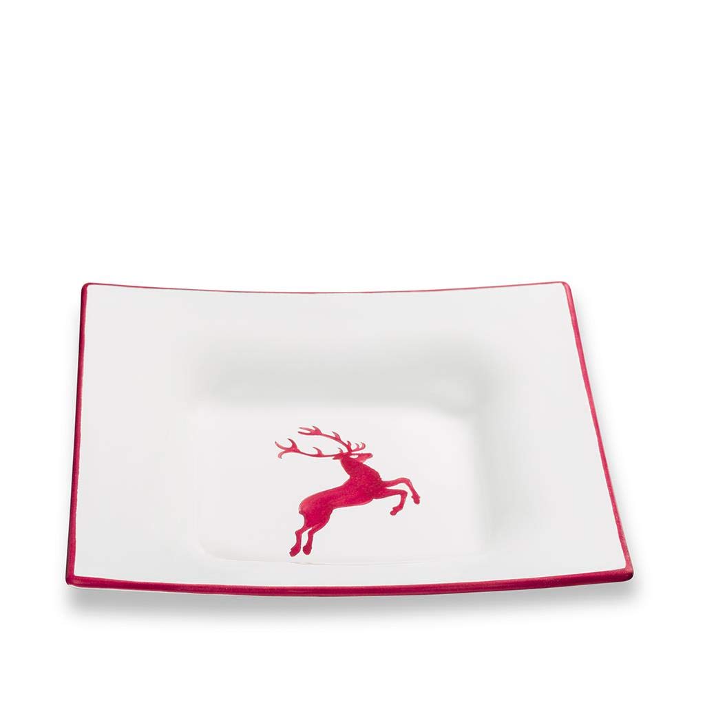 gmundner-keramik-suppenteller-20-cm-bordeauxroter-hirsch image 1