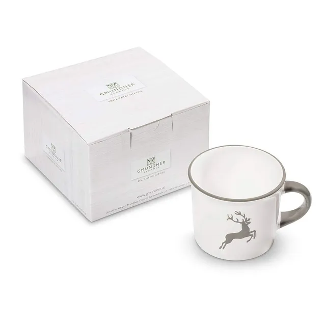 gmundner-keramik-kaffeeh-ferl-glatt-0-24-liter-grauer-hirsch image 1