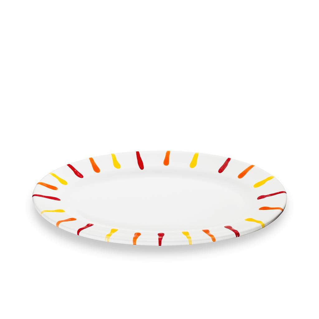 gmundner-keramik-platte-oval-fahne-gourmet-landlust-21-x-14-cm-handgemacht-in-st image 1