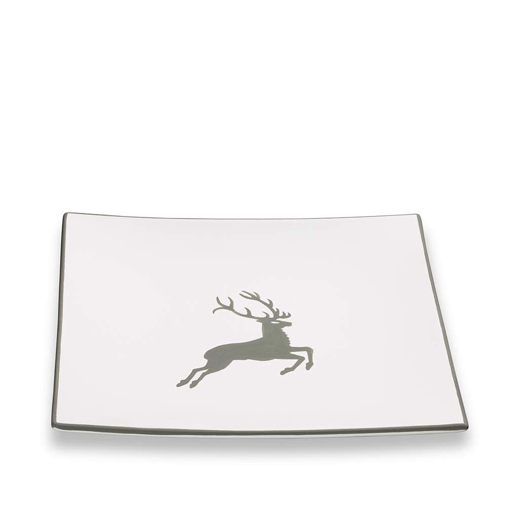 gmundner-keramik-dessertteller-grauer-hirsch-20-x-20-x-2-6-cm-handgemacht-in-ste image 1