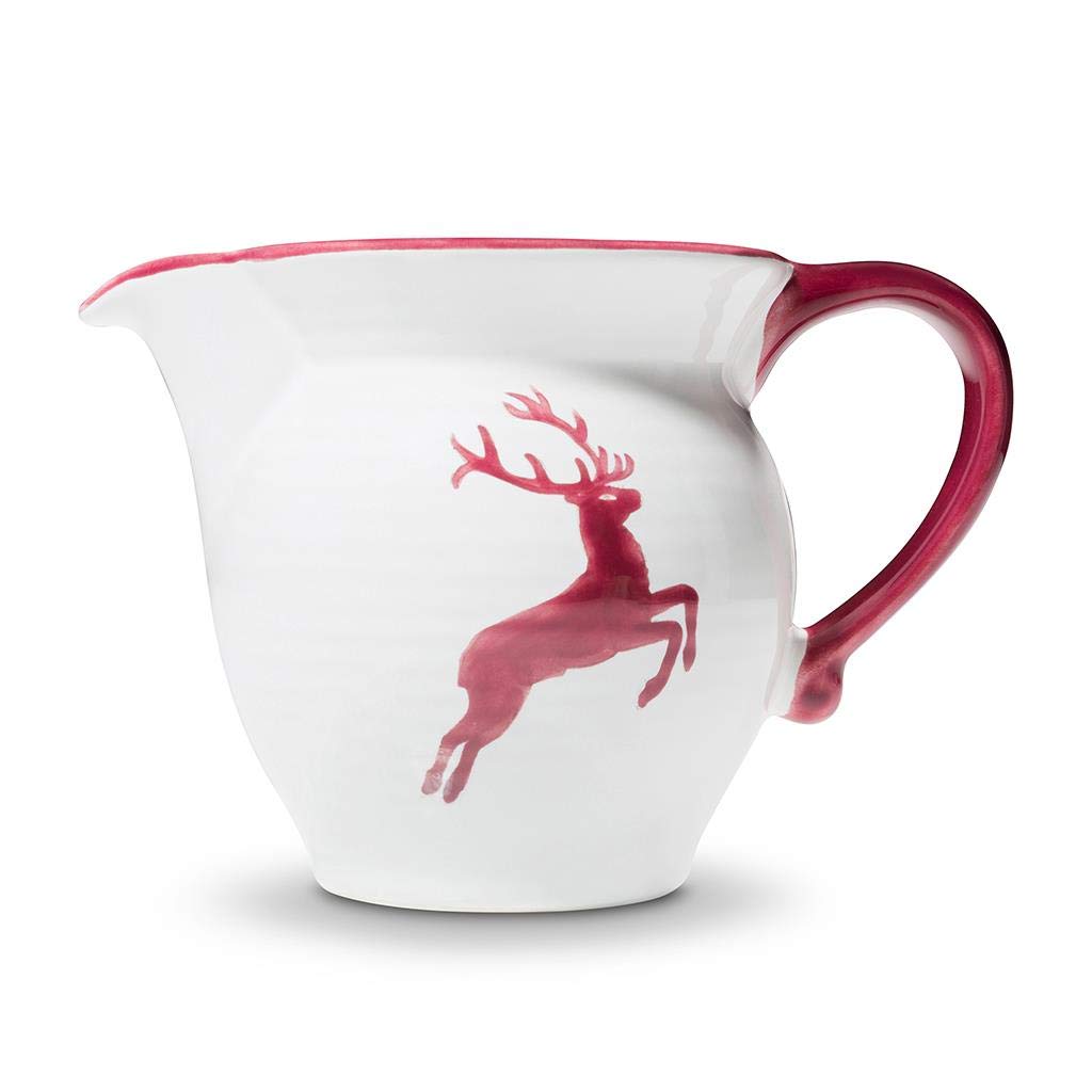 gmundner-keramik-milchgie-er-glatt-bordeauxroter-hirsch-0-3-liter-handgemacht-in image 2