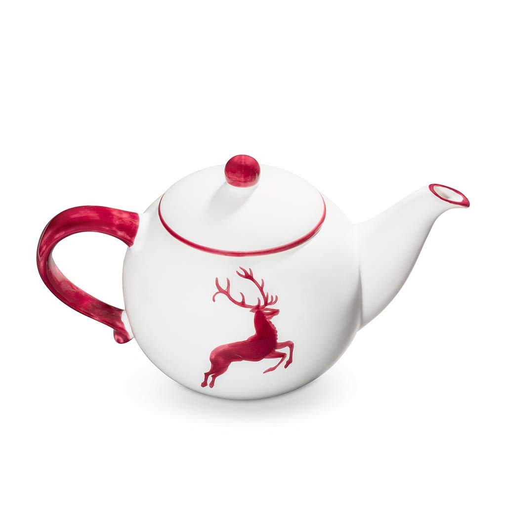 gmundner-keramik-bordeauxroter-hirsch-teekanne-glatt-0-5-liter image 4