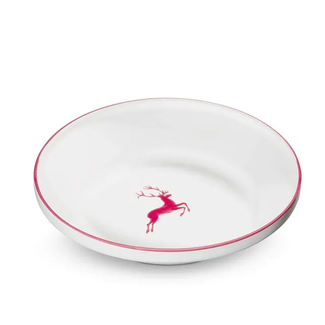gmundner-keramik-reifsch-ssel-ohne-henkel-32-cm-bordeauxroter-hirsch image 1