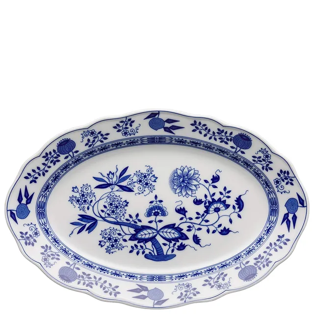 hutschenreuther-blau-zwiebelmuster-platte-oval-35-cm image 1