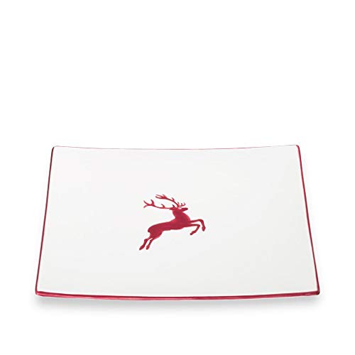 gmundner-keramik-bordeauxroter-hirsch-speiseteller-26-x-26-x-2-2-cm image 3
