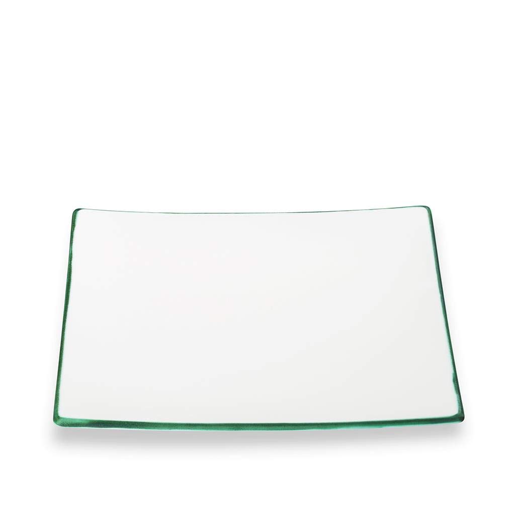 gmundner-keramik-dessertteller-gr-ner-rand-20-x-20-x-2-6-cm-handgemacht-in-sterr image 1