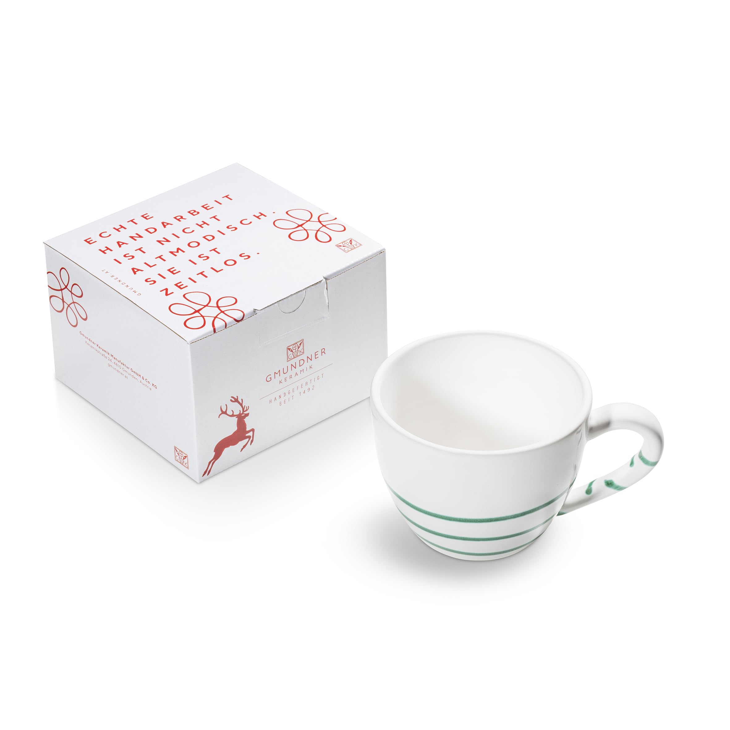 gmundner-keramik-pur-geflammt-gr-n-teetasse-maxima-382-ml-in-geschenkbox image 1