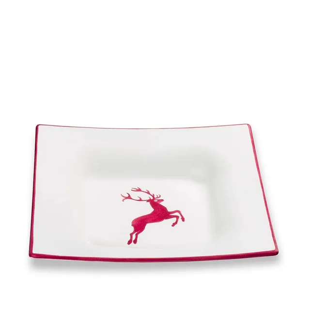 gmundner-keramik-suppenteller-20-cm-bordeauxroter-hirsch image 1