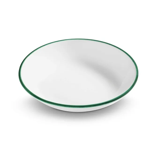 gmundner-keramik-suppenteller-cup-20-cm-gr-ner-rand-handgemacht-in-sterreich image 1