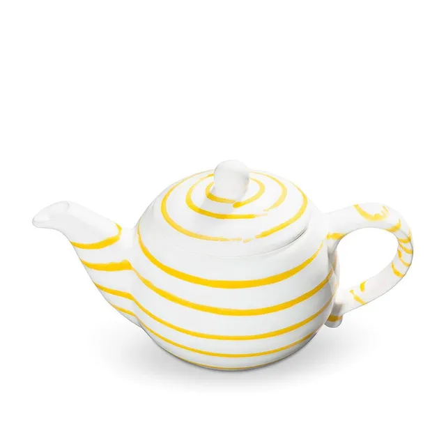 gmundner-keramik-teekanne-glatt-0-5-liter-gelbgeflammt image 1