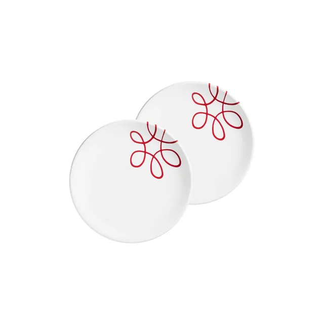 gmundner-keramik-pur-geflammt-rot-2er-set-dessertteller-cup-20-cm-handgemacht-in image 1