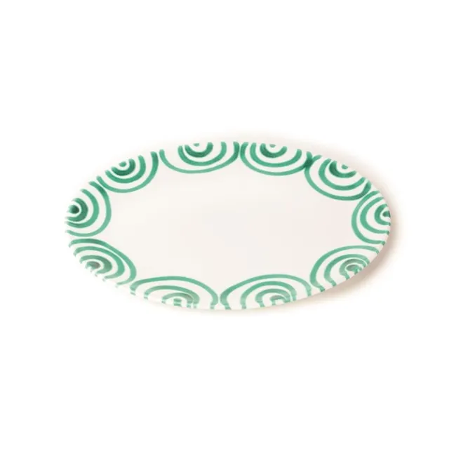 gmundner-keramik-manufaktur-platte-oval-gr-ngeflammt-33-x-26-cm-handgefertigt-in image 1