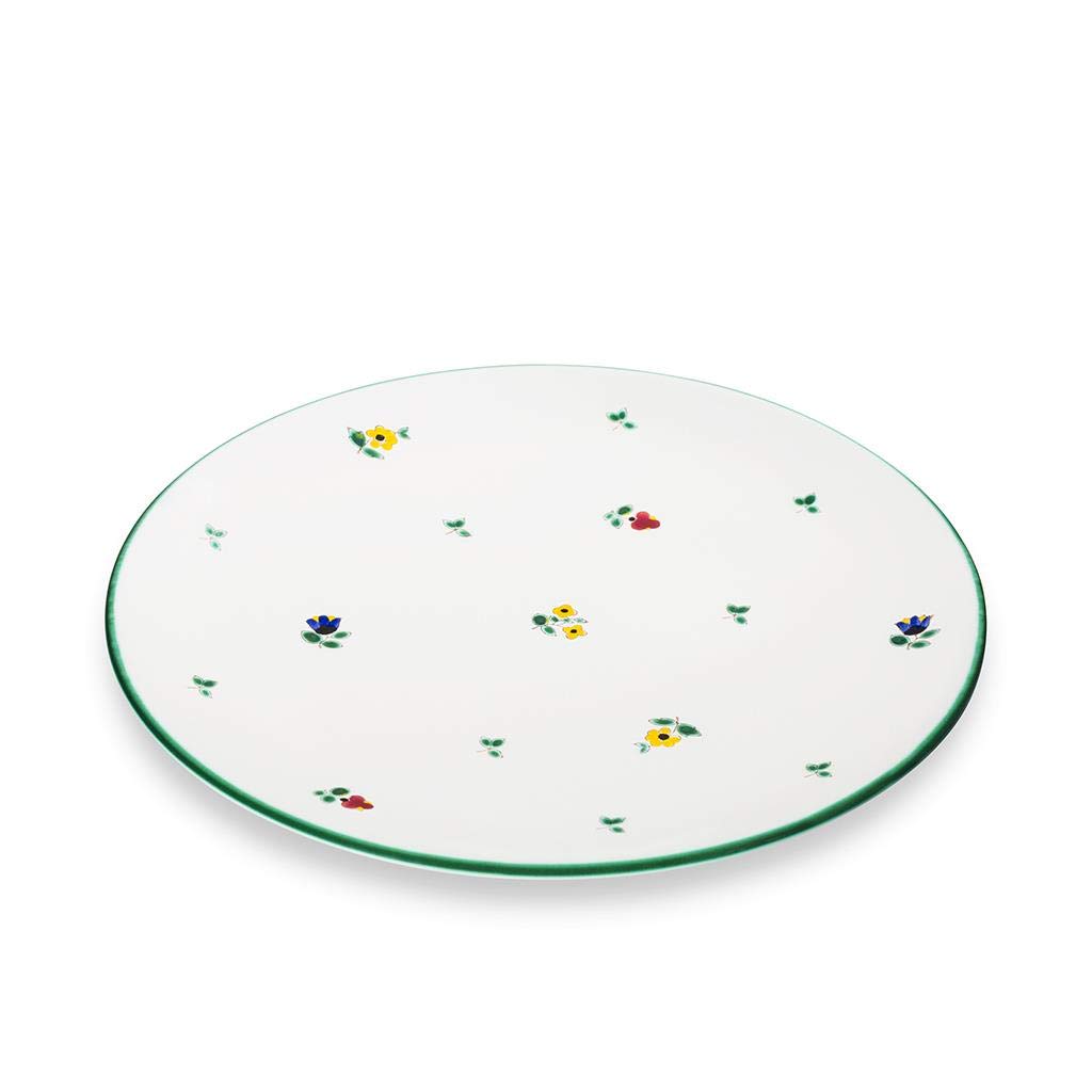 gmundner-keramik-speiseteller-cup-28-cm-streublumen-handgemacht-in-sterreich image 1