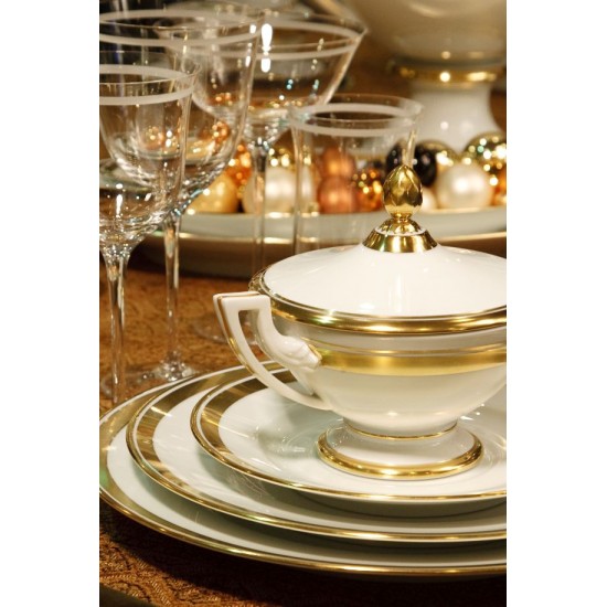 augarten-suppenteller-habsburg-25-cm-wiener-porzellan-mit-golddekor-elisabeth image 3