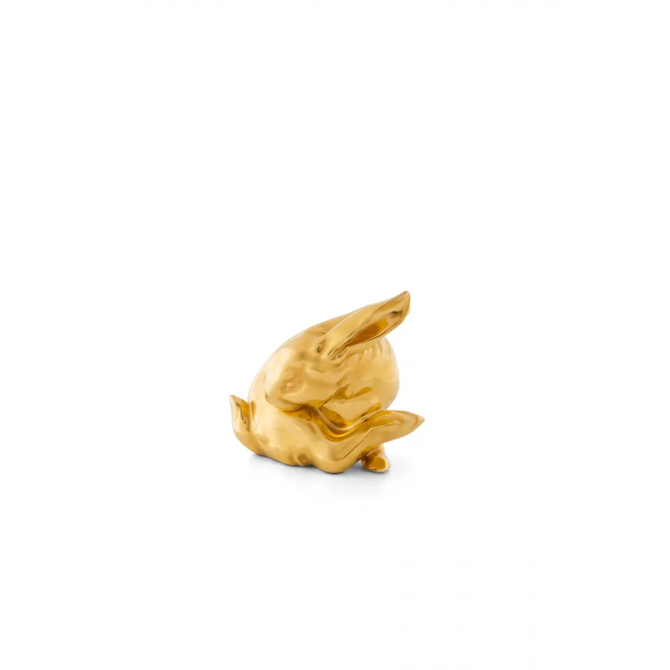 augarten-hase-in-drehung-vergoldete-wiener-porzellanfigur-handbemalt image 1