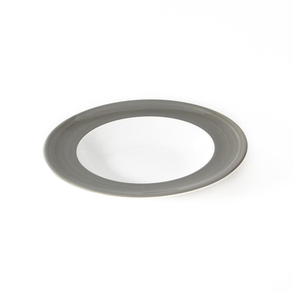 gmundner-keramik-manufaktur-suppenteller-gourmet-24-cm-grau-handgefertigt-in-ste image 1