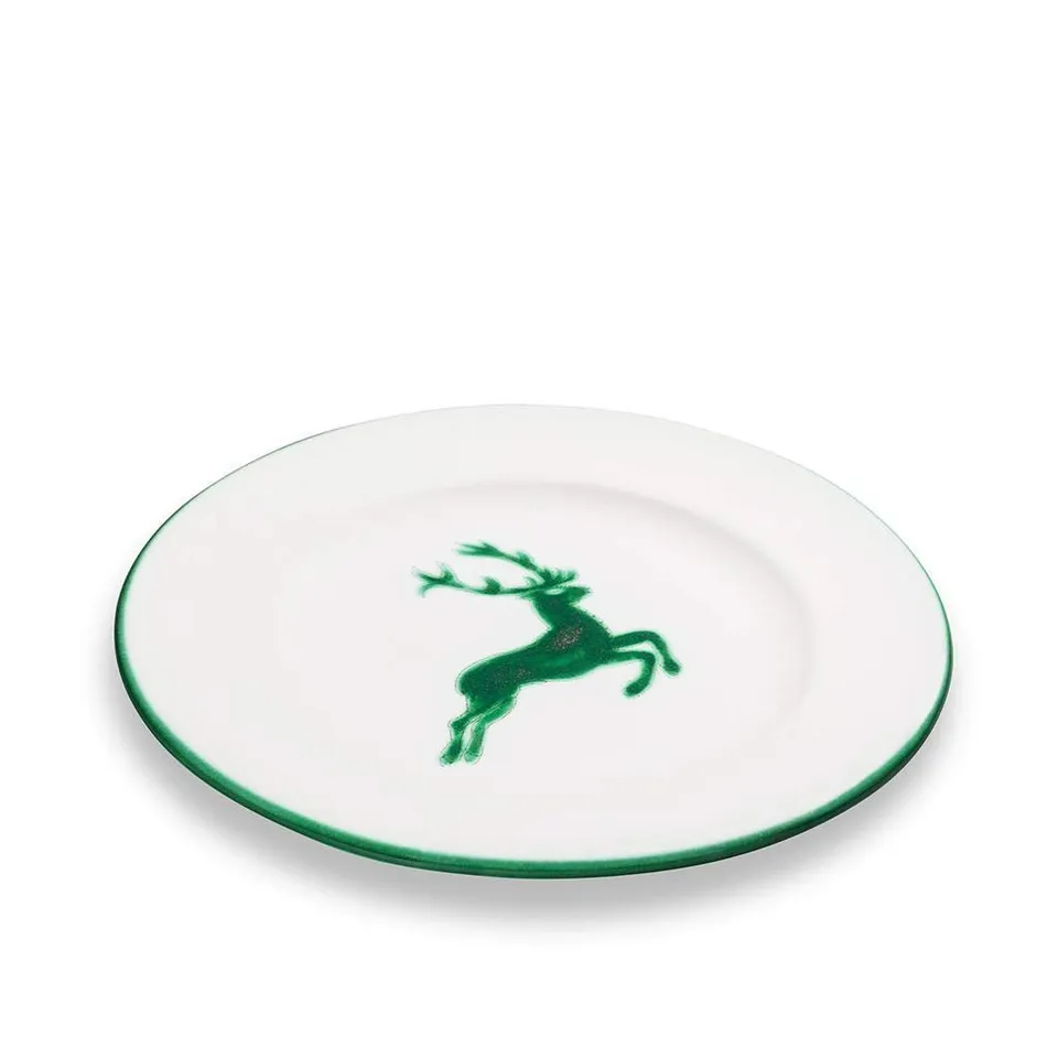 gmundner-keramik-dessertteller-gourmet-18-cm-gr-ner-hirsch-handgemacht-in-sterre image 1