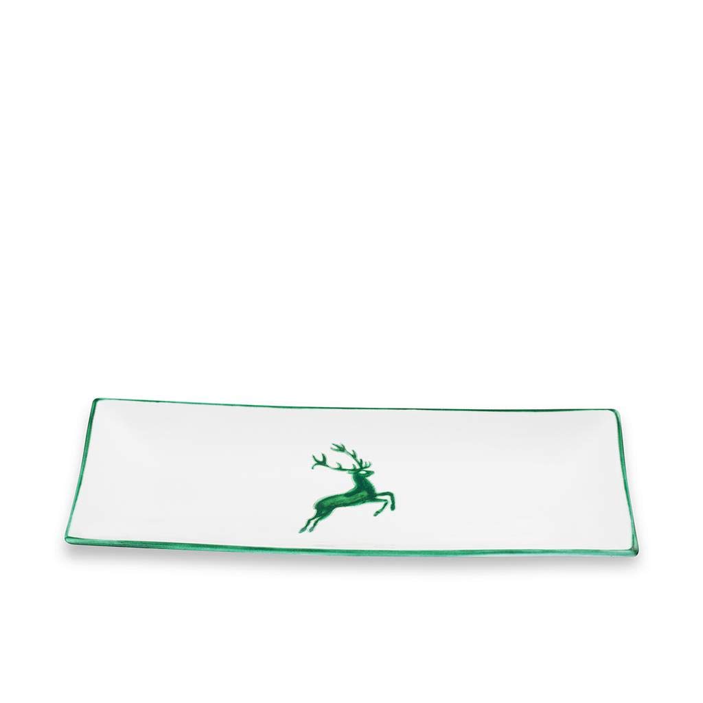gmundner-keramik-platte-rechteckig-36x15-cm-gr-ner-hirsch image 1