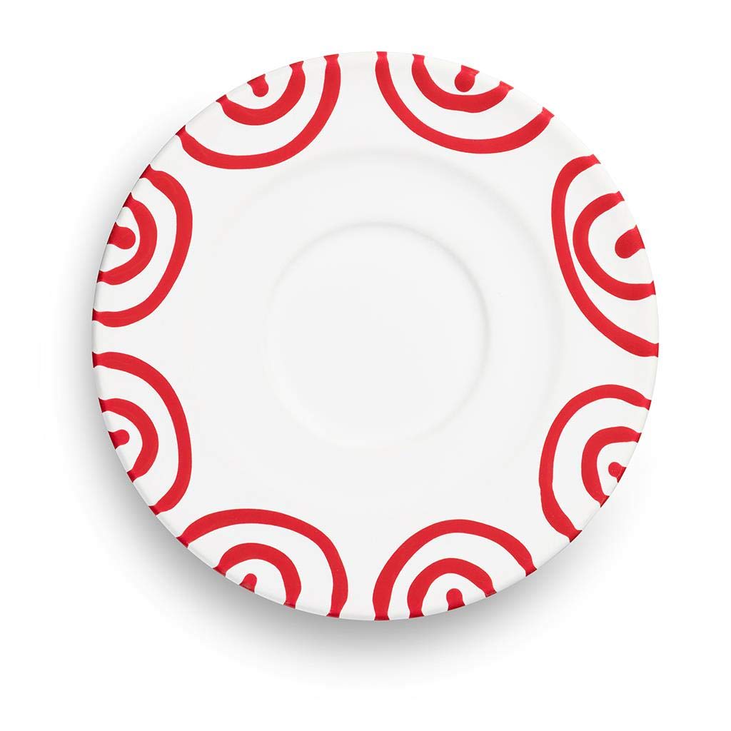 gmundner-keramik-unterteller-cappuccino-gourmet-14-cm-rotgeflammt image 2