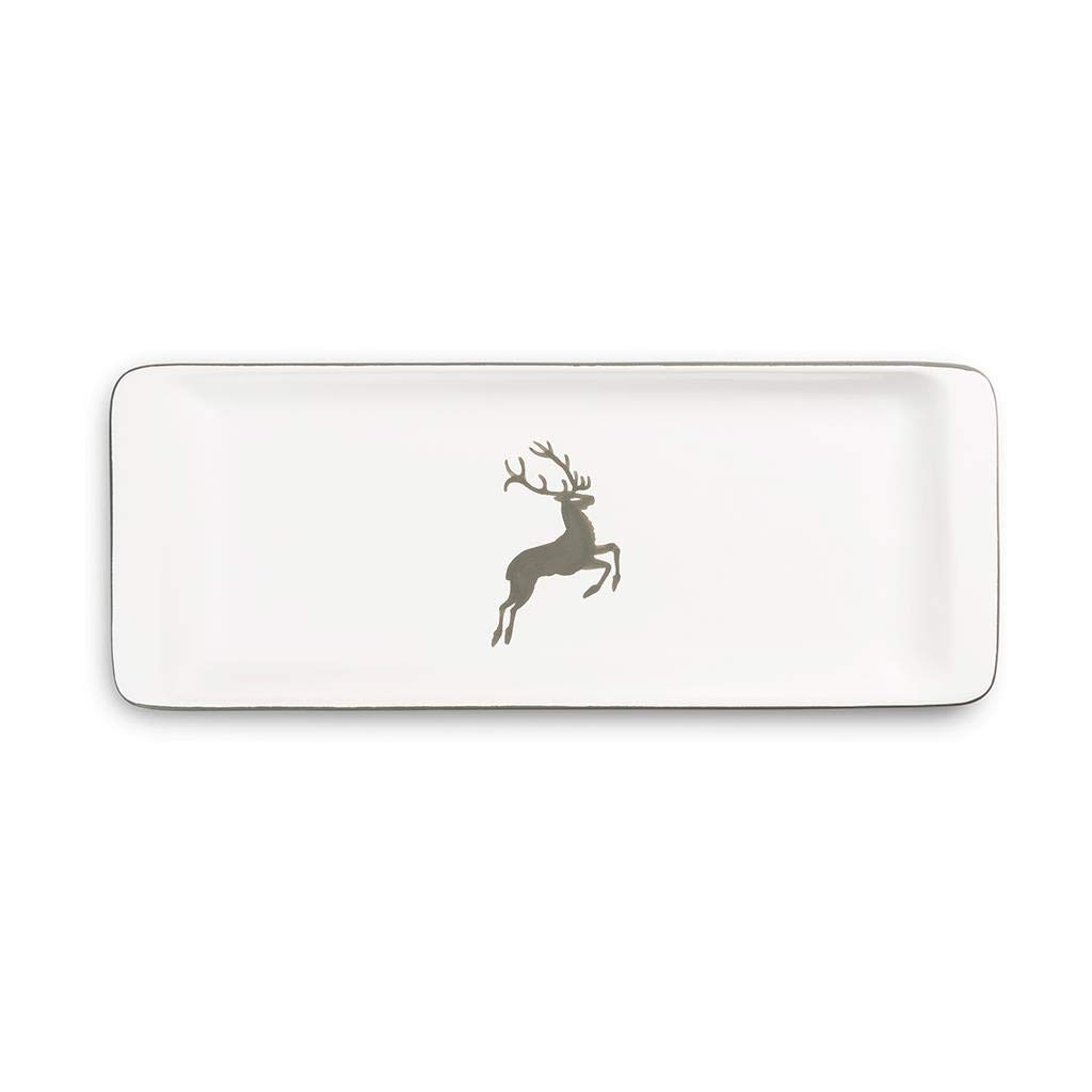 gmundner-keramik-stollenplatte-grauer-hirsch-42-x-16-x-2-5-cm-handgemacht-in-ste image 2