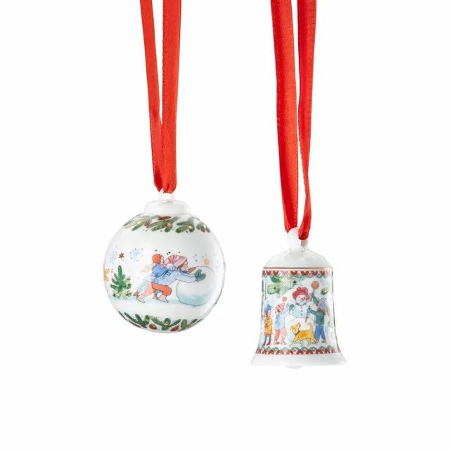 hutschenreuther-sammeledition-2025-weihnachtsspiele-set-miniglocke-und-minikugel image 1
