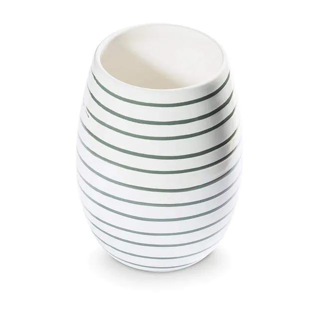 gmundner-keramik-vase-21-cm-dekor-graugeflammt image 1