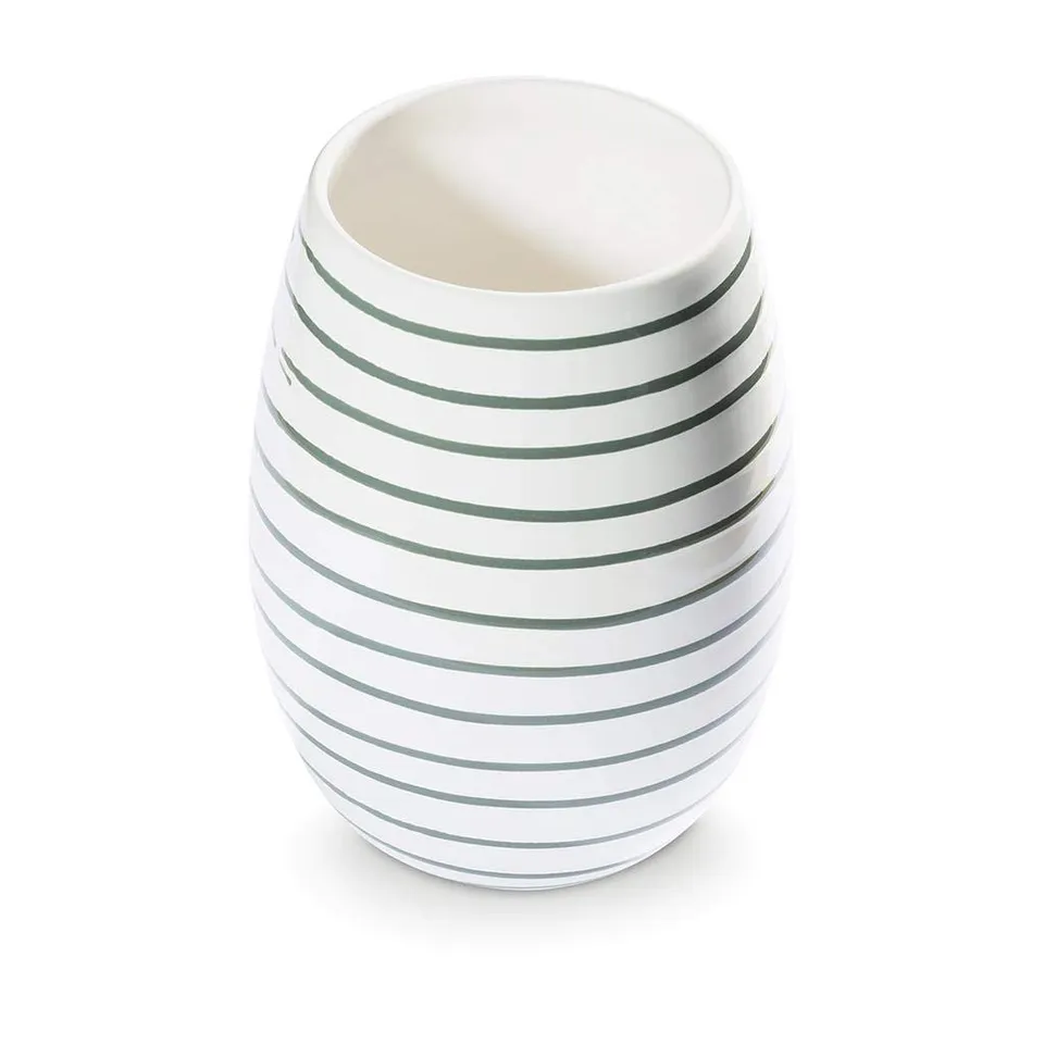 gmundner-keramik-vase-21-cm-dekor-graugeflammt image 1