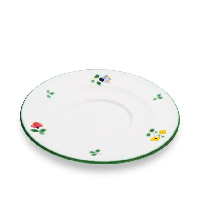 gmundner-keramik-unterteller-cappuccino-gourmet-14-cm-streublumen-handgemacht-in image 1