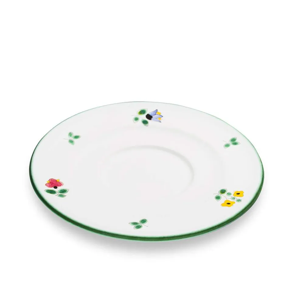 gmundner-keramik-unterteller-cappuccino-gourmet-14-cm-streublumen-handgemacht-in image 1