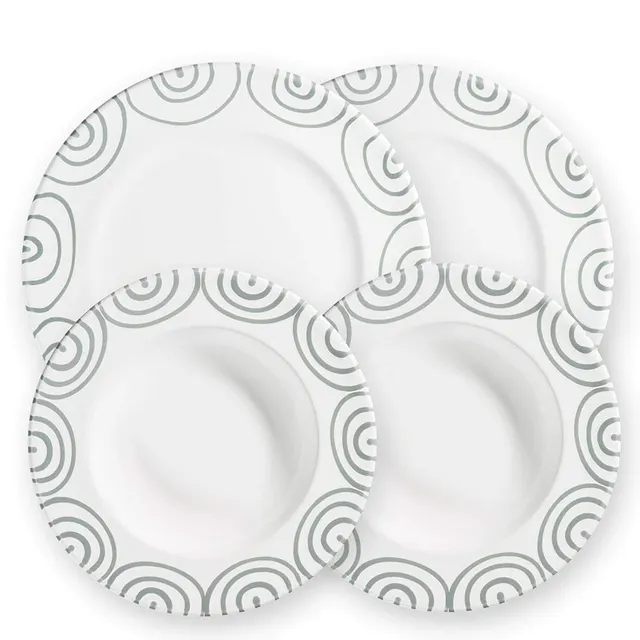 gmundner-keramik-dinner-for-two-gourmet-geschirrset-graugeflammt-2-x-suppentelle image 1