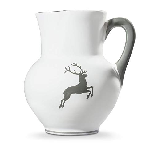gmundner-keramik-krug-wiener-form-1-liter-grauer-hirsch image 4