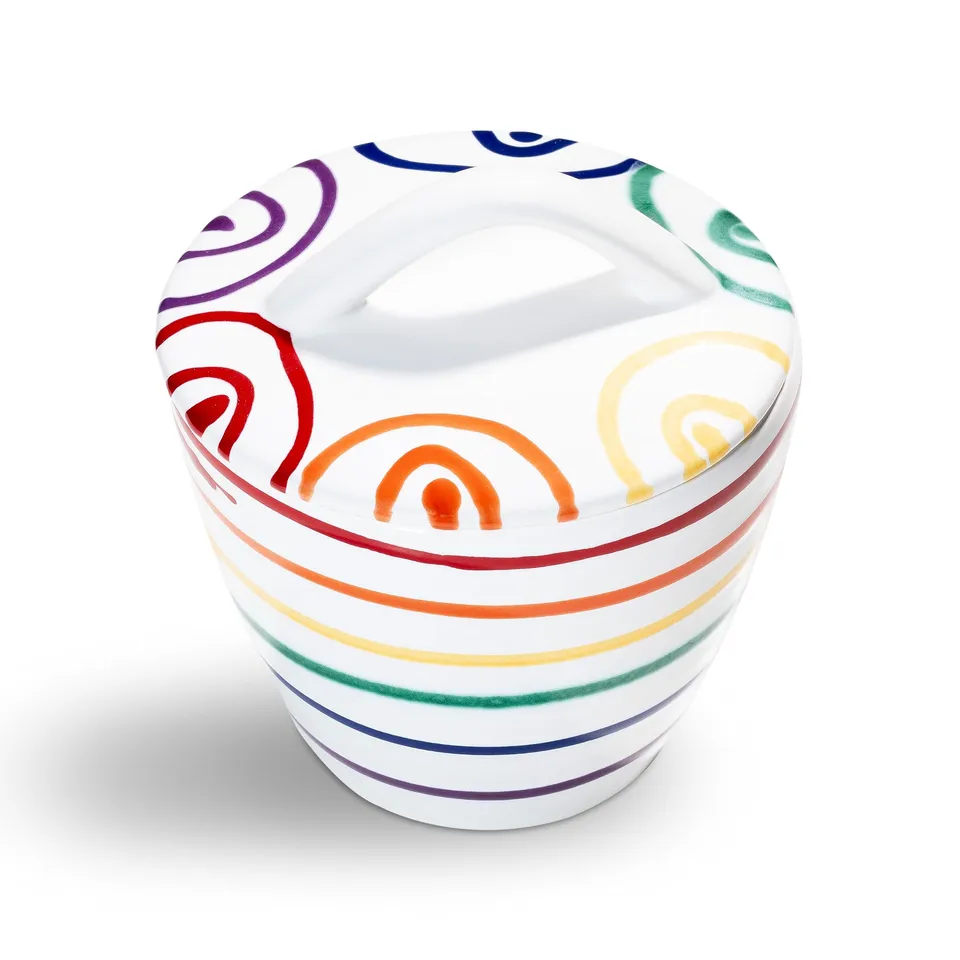 gmundner-keramik-zuckerdose-gourmet-9-cm-regenbogen image 1
