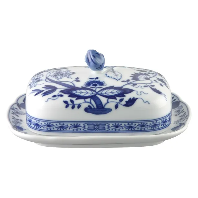 hutschenreuther-blau-zwiebelmuster-butterdose-250-g-porzellan image 1